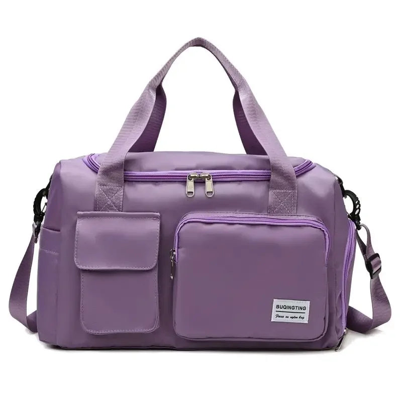 Travel Bag Large Capacity Weekender Carry On Duffle Bags with Shoe Compartment Sports Fitness Bags for Women Shoulder Bag Good Vibrations