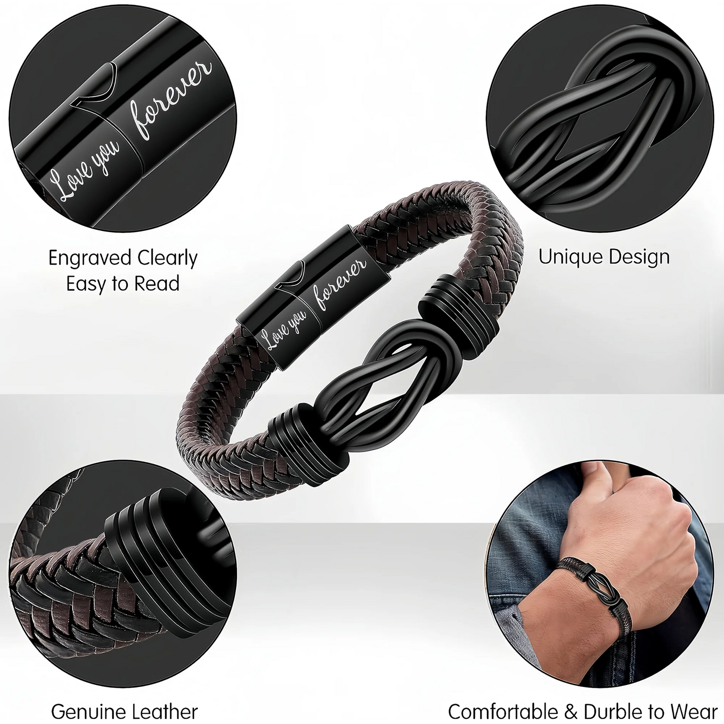 Valentine's Day Gifts for Him, Birthday Gifts for Man, To My Man Gift: Bracelets for Boyfriend, Husband, etc Good Vibrations