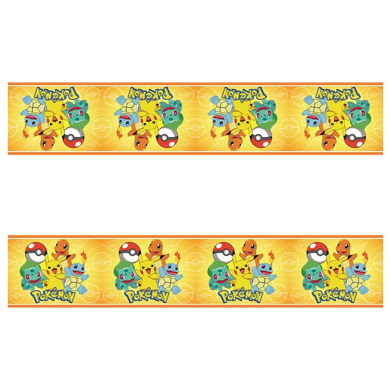 Pokemon Birthday Party Disposable Party Plates Pikachu Theme Tablecloth Character Balloon Birthday Decoration Baby Shower Suppli Good Vibrations