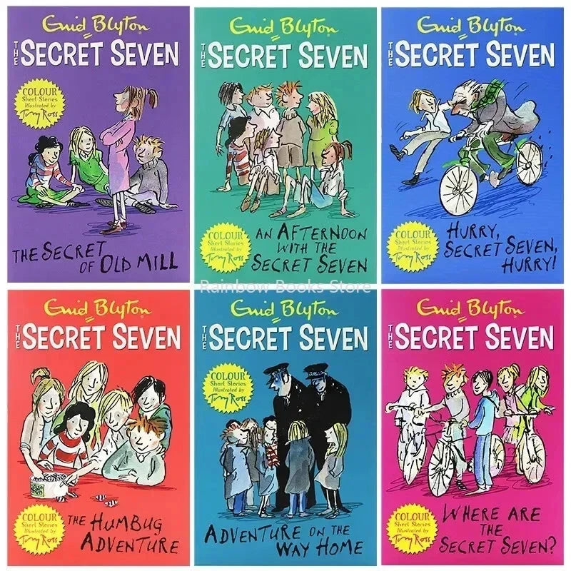 6 Books Enid Blyton The Secret Seven Adventure Detective Short Fiction Novel English Story Children's Literature libros Good Vibrations