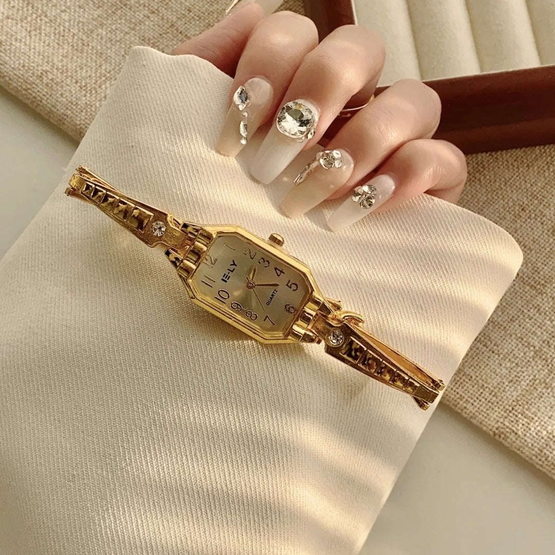 Women Watches Top Brand Luxury Wristwatches Ladies Fashion Gold Bracelet Watch Female Elegant Clock Women montre femme Good Vibrations