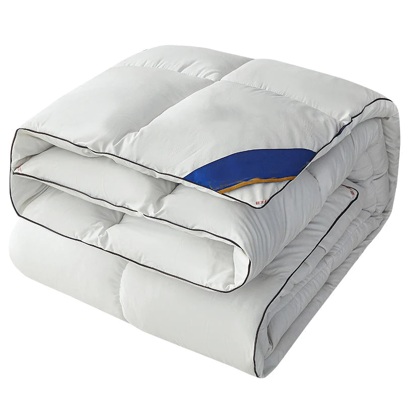 Winter Warm Thicken Duvet 100% Cotton Face Filling Fiber Down Quilts 150x200cm Home Sleeping White Duvet 1pc Good Vibrations