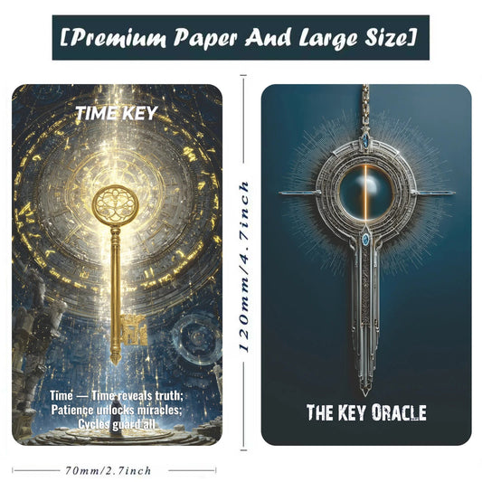 The Key Oracle Card Deck for Beginners, Oracle Card Tarot Set for Clarity, Choice,Life Direction, Fortune Telling Cards for Love Good Vibrations