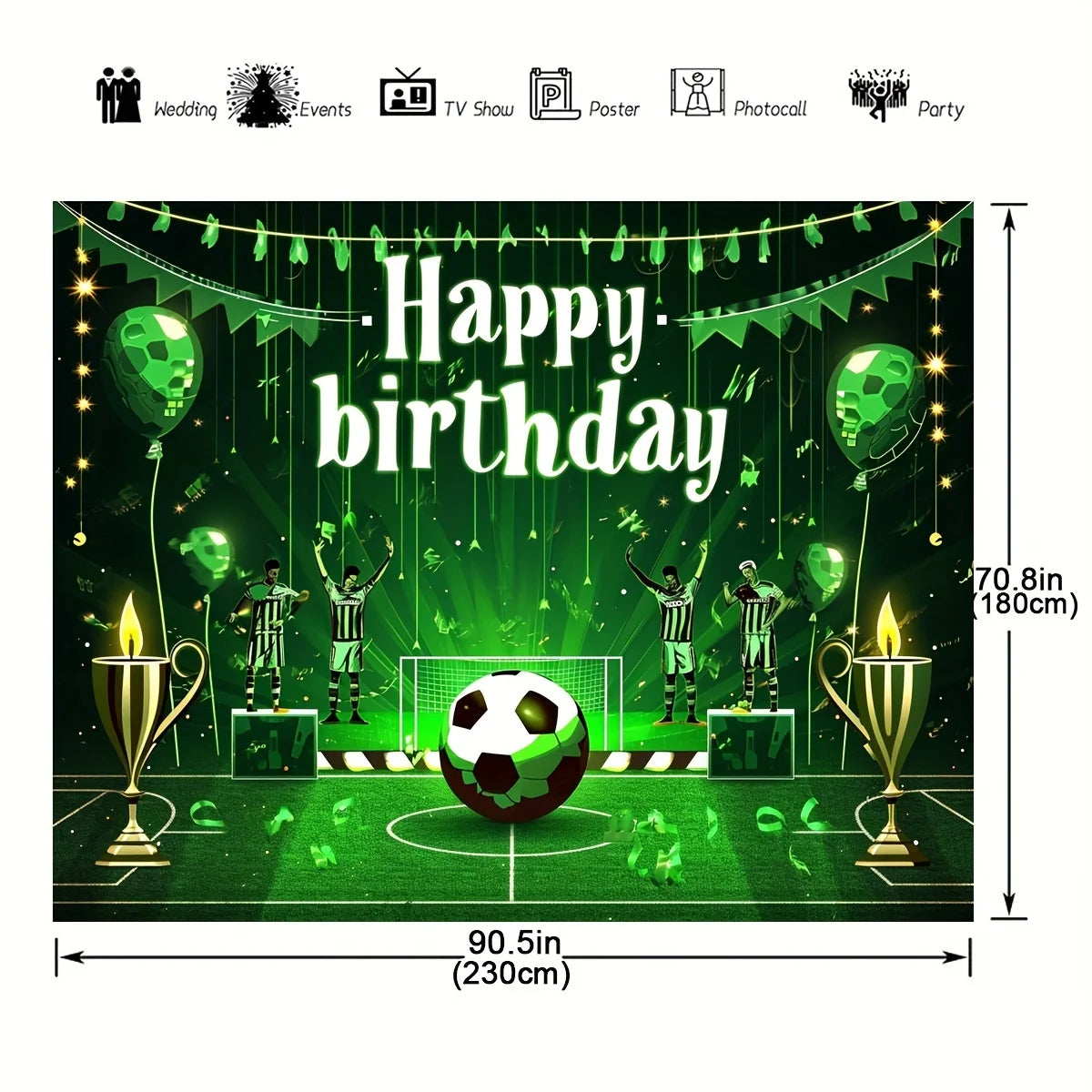 Birthday Party Background Football Field Photo Background Football Theme Birthday Party Decoration Good Vibrations