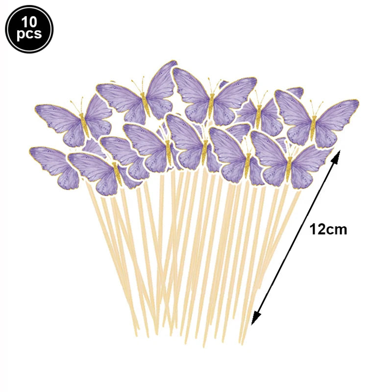 Butterfly Cupcake Toppers Baby Shower Party Decor Butterfly Cake Topper Picks Decor Girls Women Birthday Party Wedding Decoratio Good Vibrations