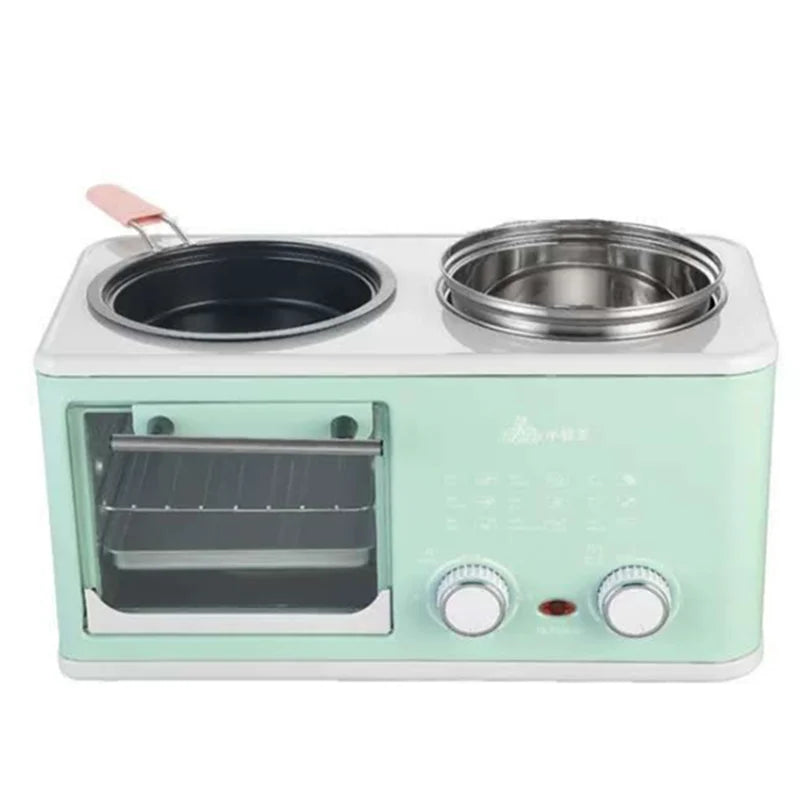 Household Electric 4 in 1 Breakfast Machine Mini Bread Toaster Baking Oven Omelette Fry Pan Hot Pot Boiler Food Steamer Good Vibrations Adult Super Store