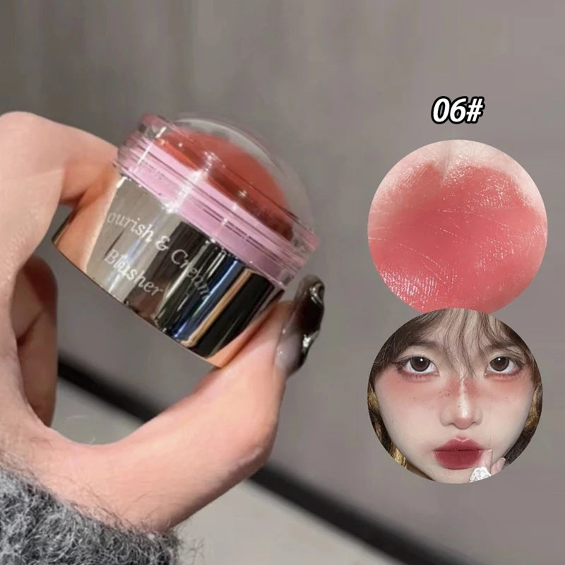 Blush Cream 6 Colors Natural Makeup Cheek Contour Lasting Matte Velvet Mousse Blush Mud Peach Cream Rouge Cheek Tint Cosmetics Good Vibrations