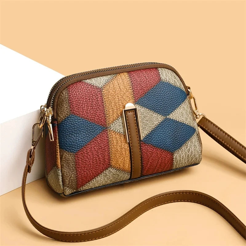 Yogodlns New Luxury Handbag Women Stitching Wild Messenger Bags Designer Brand Plaid Shoulder Bag Female Ladies Totes Good Vibrations