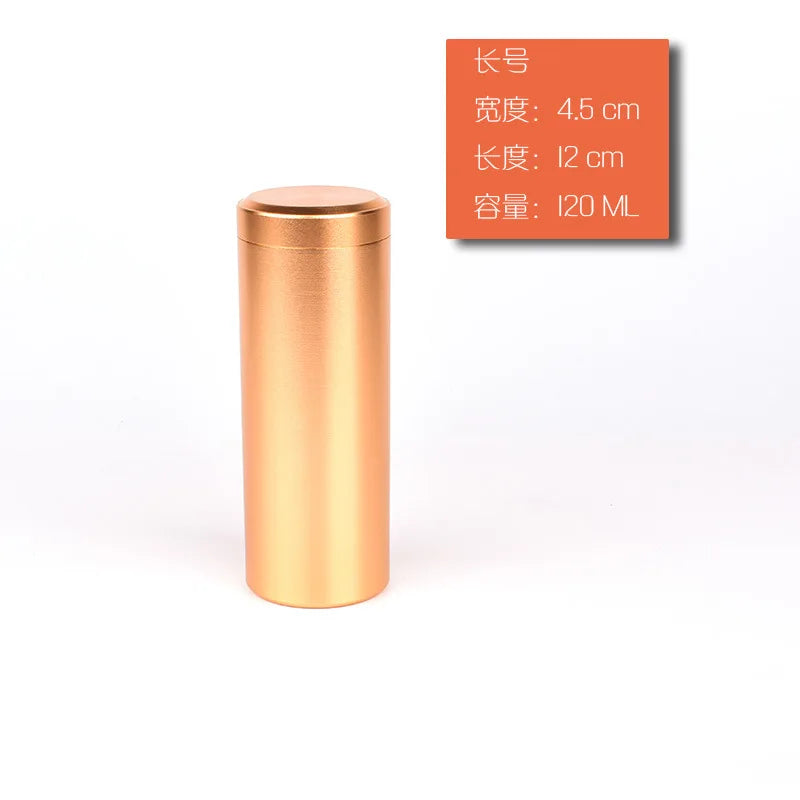 New Airtight Smell Proof Container Quality Stainless Steel Mini Tea Cans Herb Stash Jar Tea Coffee Storage Box Tea Caddies Box Good Vibrations Adult Super Store
