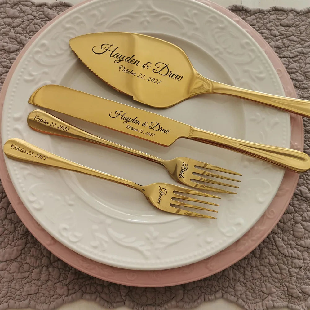 Personalized Wedding Cake Cutting Set Custom Engraved Gifts Wedding Gift For Bridal Shower Unique Anniversary Engagement Gift Good Vibrations