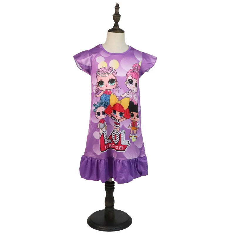 Girls' Dress New Summer Children's Clothing Children's and Girls' Home Clothing Snow White Good Vibrations