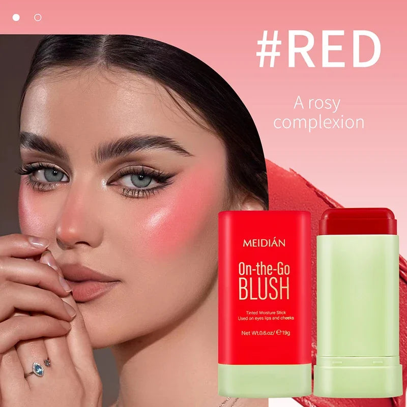 Cheek 3-in-1 Lip Tinted Moistured Blush Stick Silky Brighten Blush Cream Blusher Cosmetics Tubes Matte Contour Cosmetics New Good Vibrations