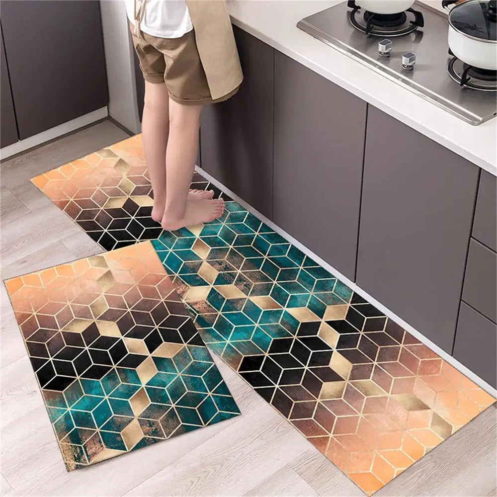 Soft Washable Non-Slip Kitchen Floor Mat for Bedroom Living Room Hallway Bathroom Entrance Long Bedside Carpet Good Vibrations