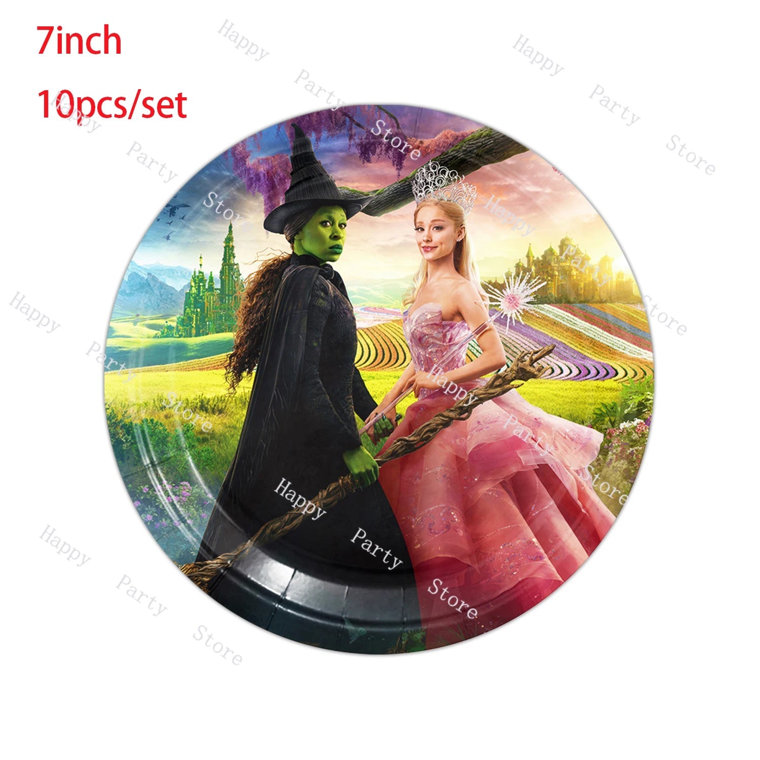 Wicked Birthday Party Decoration Magic Witch Balloon Backdrop Tableware Split Sales Wicked Birthday Party Supplies Good Vibrations