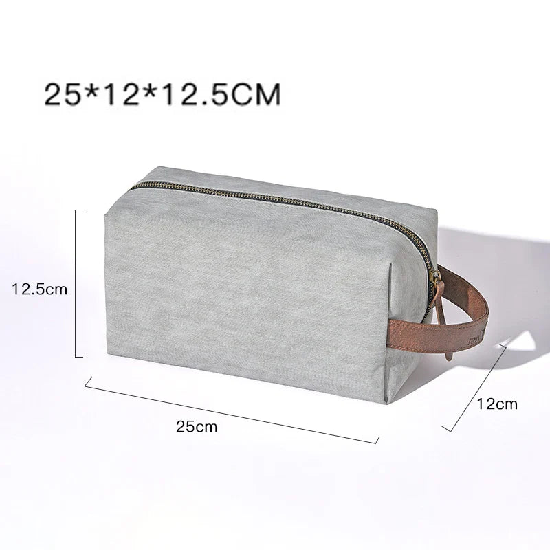 Portable hookah bag, gray, rectangular, PU material, waterproof, large capacity, 25x12x12.5cm.