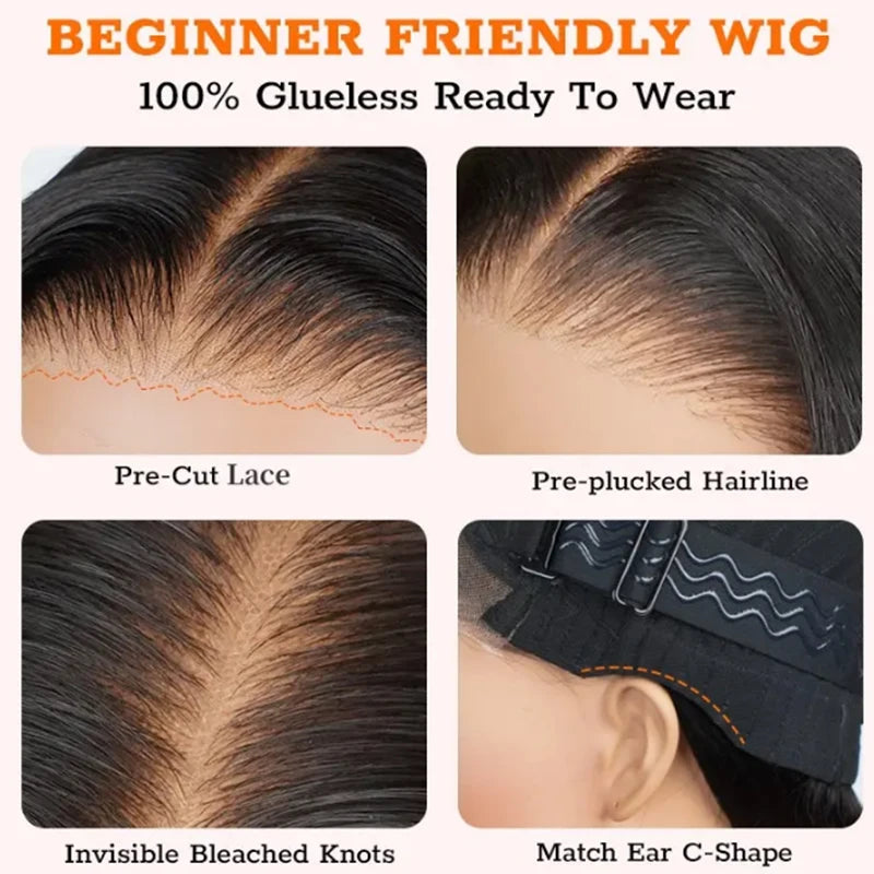 WestKiss Side Part Glueless Layered Cut Human Hair Wig RTG Body Wave 6x8 Lace Closure Wig Pre Plucked Pre Cut Pre Bleached Good Vibrations
