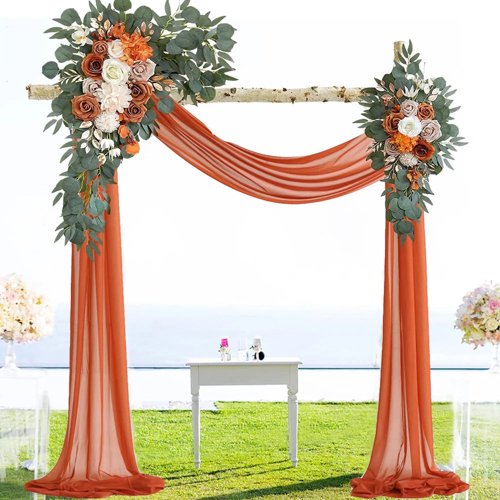 Yannew Artificial Arch Flowers Swag for Boho Wedding Baby Shower Ceremony Flower Garlands Arrangement Reception Backdrop Decor Good Vibrations
