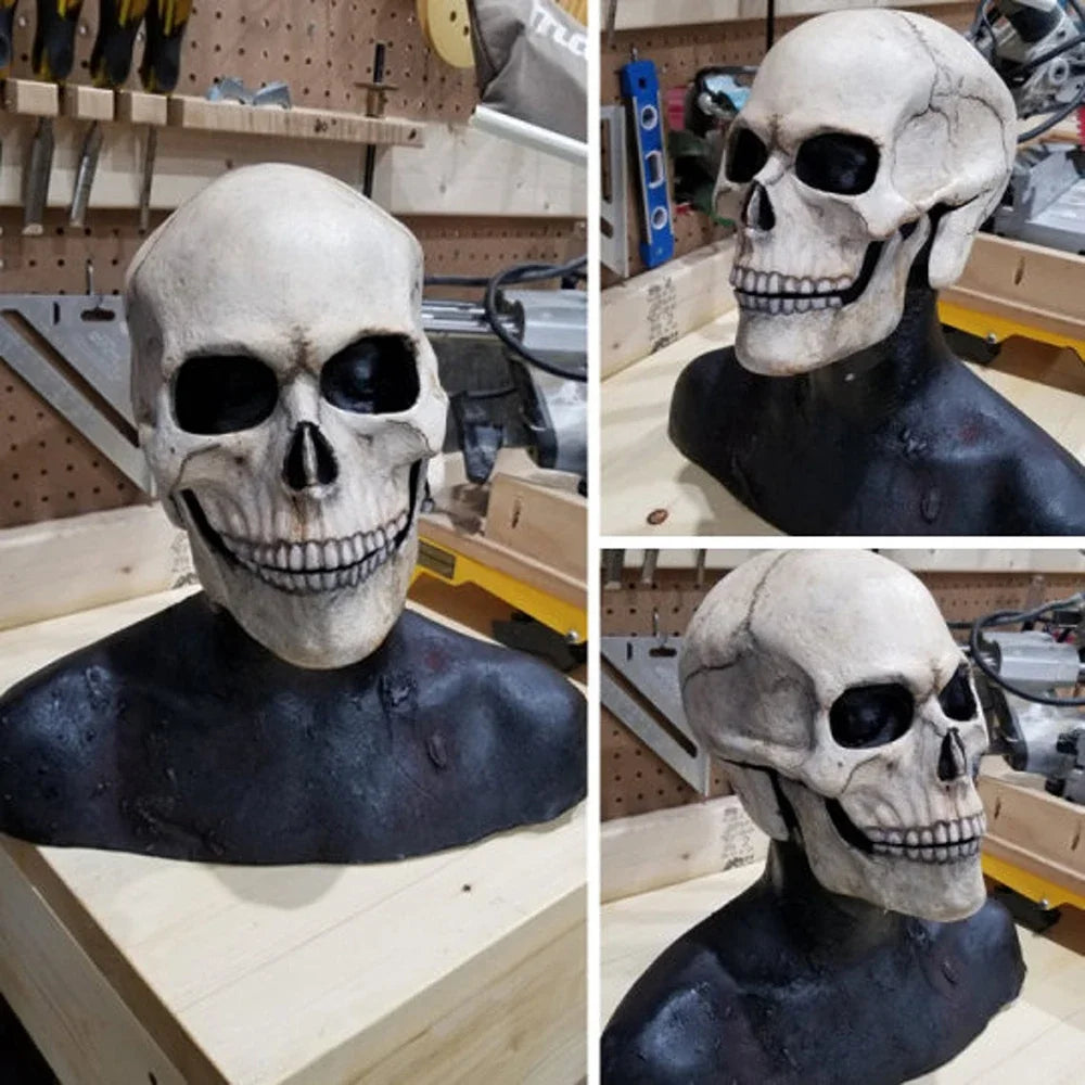 Halloween Mask Latex Scary Horror Decoration Full Head Skull Mask Helmet Cosplay Jaw Masque Gifts Party Costume Pro Mask Good Vibrations