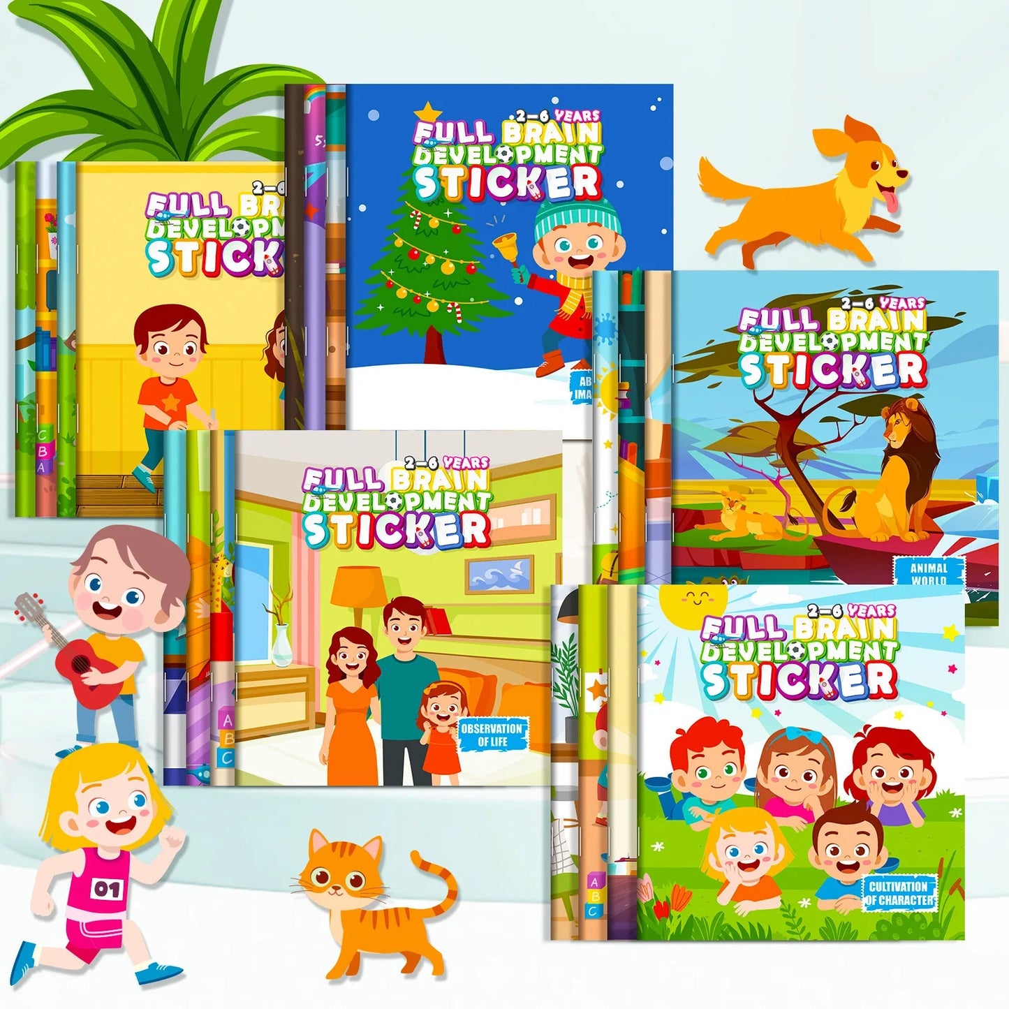 10/20 Volumes of New Sticker Book Focus Potential Development Stickers Children Enlightenment Baby Early Education Book Good Vibrations