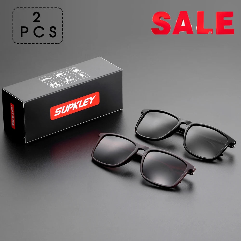 SUPKLEY Sports Sunglasses for Men Polarized Comfortable Wear Square Sun Glasses Male Light Weight Eyewear Accessory with Origina Good Vibrations