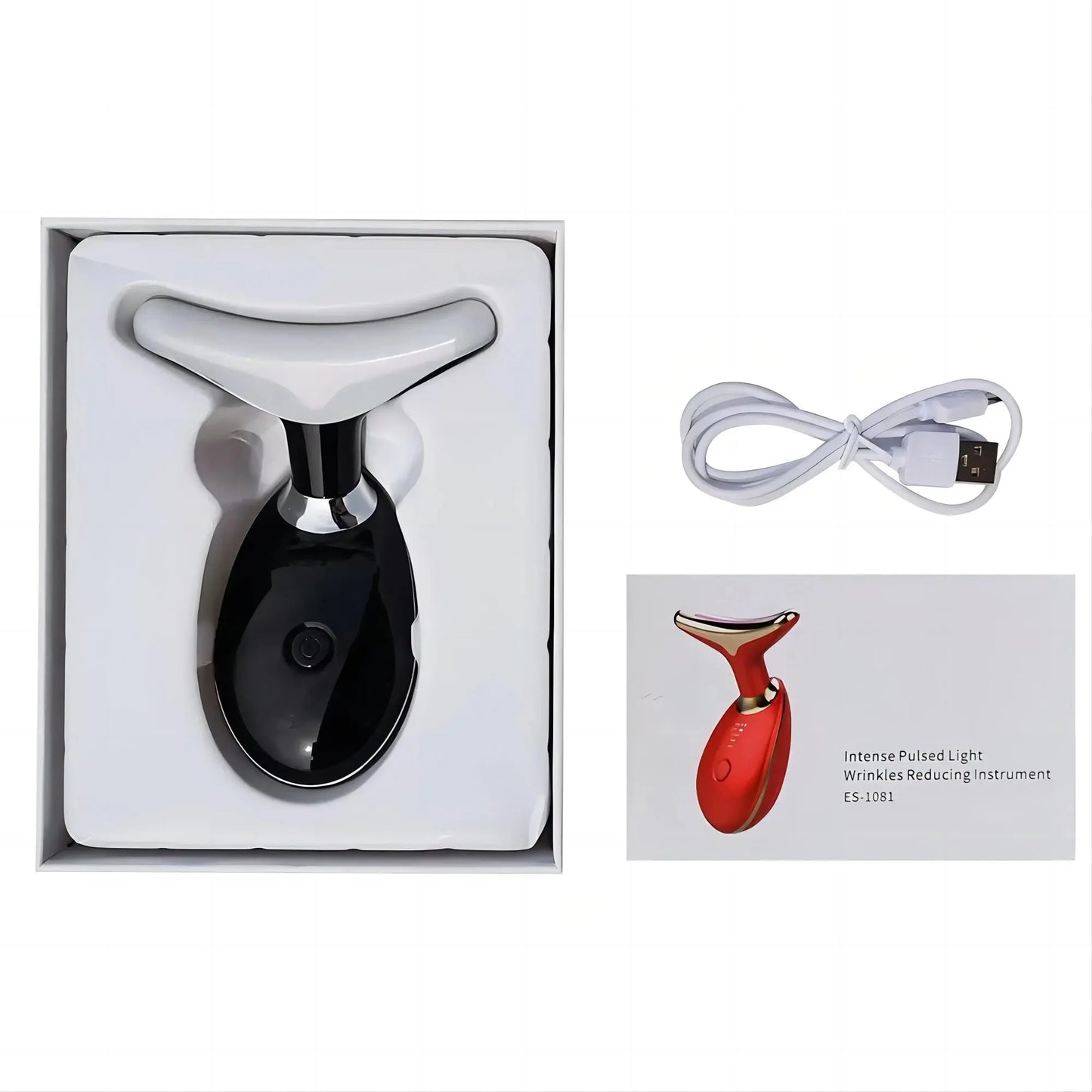 Facial Massager Red Light Beauty Device for Face and Neck Face Sculpting Wand with 7 Color LED Photon Skin Care Tool Ideal Gift Good Vibrations