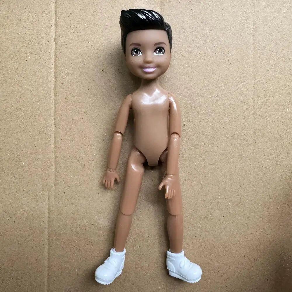 14cm Little Kelly Joints Movable 5-inch Boys Girls Dark Ordinary Skin Naked Body Reborn Bjd 1/12 Toys White Blonde Black Hair Good Vibrations