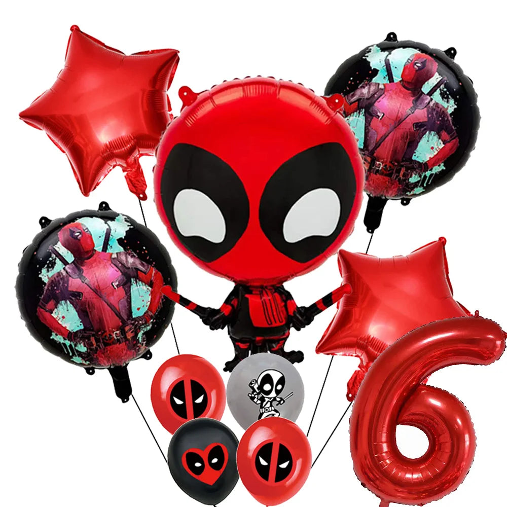 Superhero Deadpool Birthday Party Decor Disposable Tableware Plate Tablecloth Cake Topper Banner Wolverine Boy Kid Party Supplie Good Vibrations