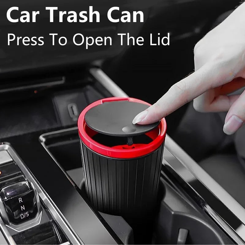 Universal Car Trash Bin Can Mini Auto Dust Organizer Car Interior Rubbish Bag Garbage Container Storage Box Bucket Auto Accessor Good Vibrations