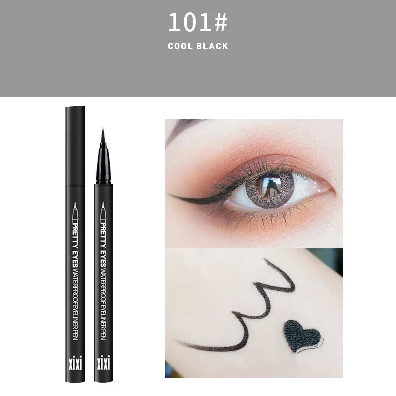 Professional Fast Dry Smooth Waterproof Eyeliner Pencils Eyes Brown Black Color Pigments Liquid Eye Liner Pen Make Up Tools Good Vibrations