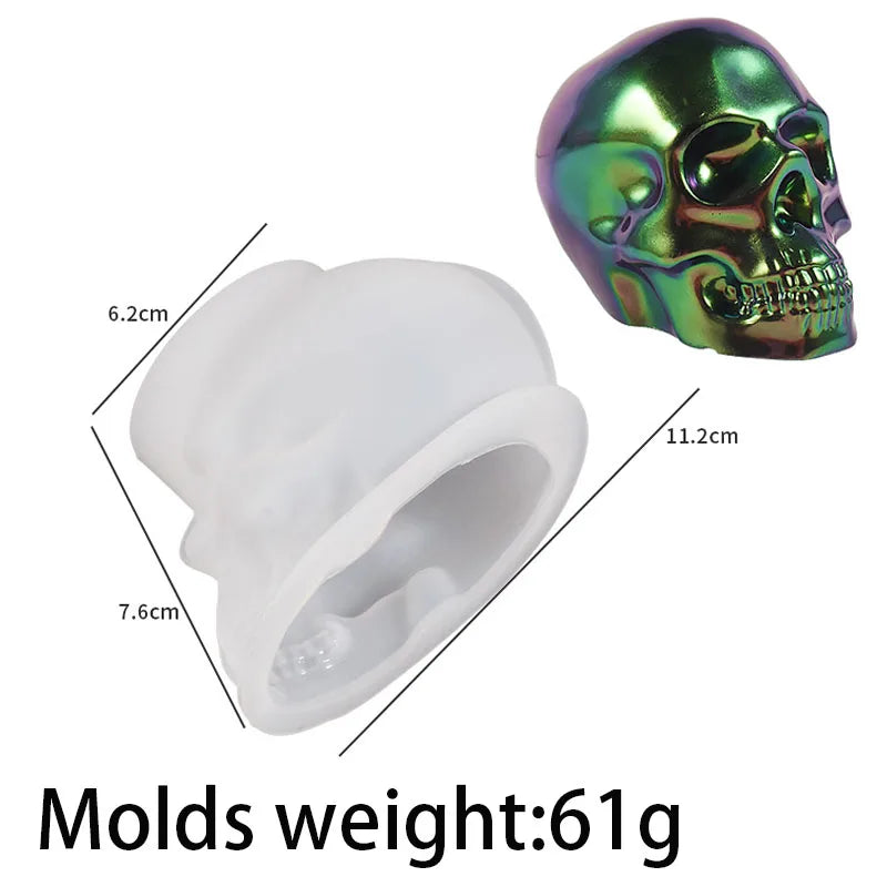 Halloween Ornament Silicone Candle Mold DIY Handmade Skull Scented Candle Soap Plaster Resin Casting Molds Home Decor Craft Gift Good Vibrations