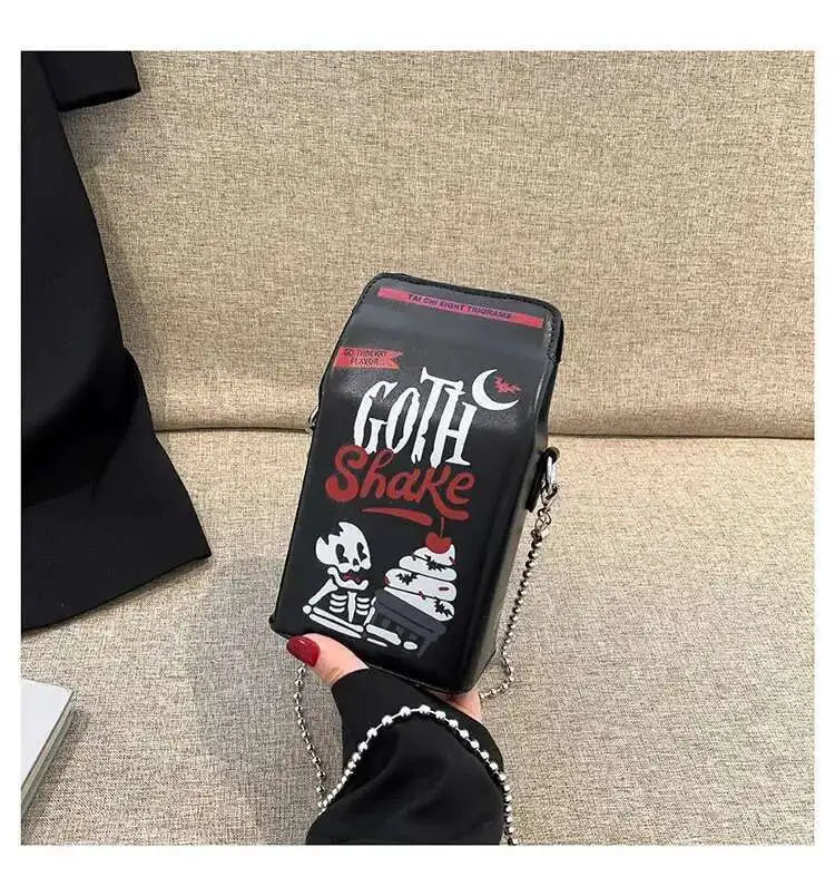 Printed Graffiti Small Square Bag Fashion Cool Crossbody Bag Funny Box Shoulder Bag For Girls Good Vibrations