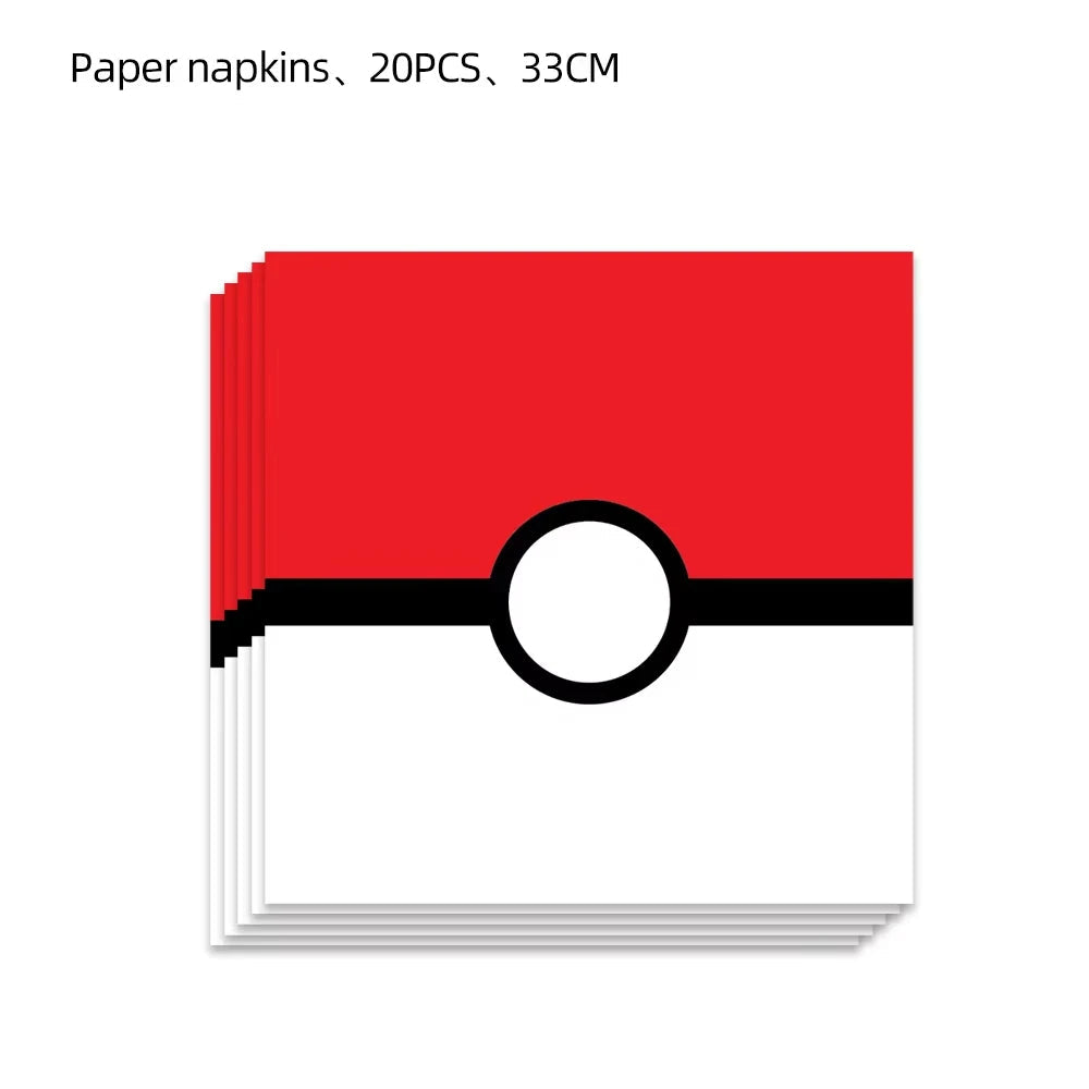 Pokemon Birthday Party Disposable Party Plates Pikachu Theme Tablecloth Character Balloon Birthday Decoration Baby Shower Suppli Good Vibrations