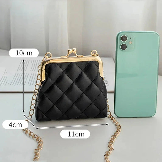 PU Leather Shoulder Bag Sweet Lipstick Makeup Organizer Bag Mini Coin Purse Handbags for Girls Small Crossbody Bag for Women Good Vibrations