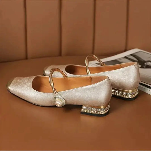 Shoes for Woman 2024 Flats Formal Women's Summer Footwear Low Heel Elegant Moccasins Flat Pointed Toe Non Slip on Promotion E 39 Good Vibrations