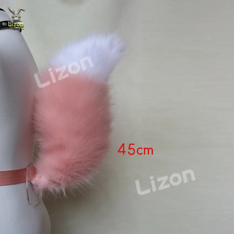 Electric Tail Lina Cosplay Tail Ears Hairhoop Bell Pink Fox Tails Wolf Adult Children Cosply Tails Costume Prop Accessories GOOD Vibrations