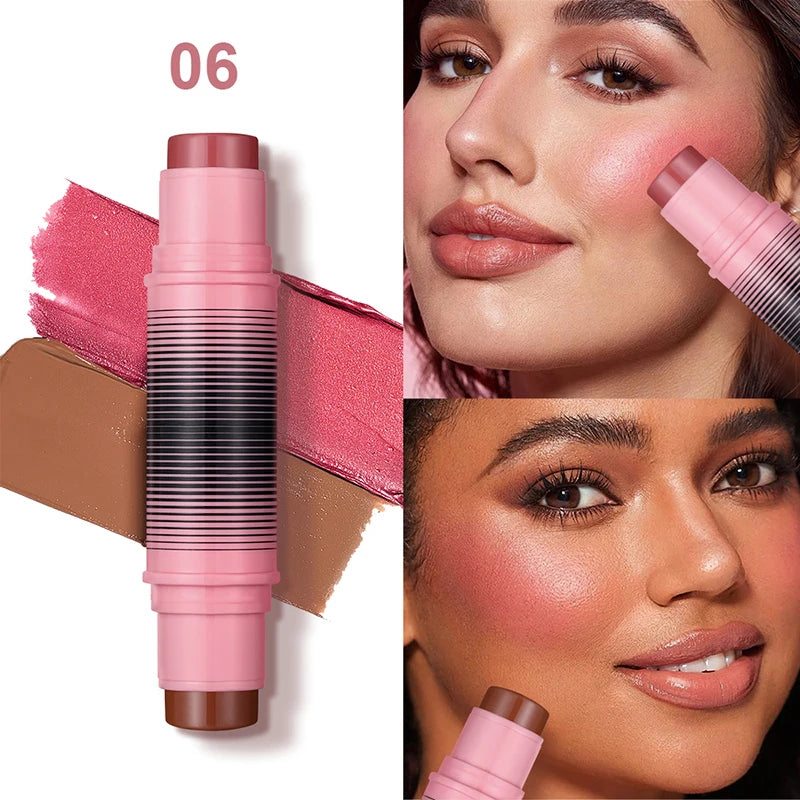 Blush and contour multi-purpose stick. Simplify your daily makeup routine. Each duo of powder blushes will enhance your look Good Vibrations