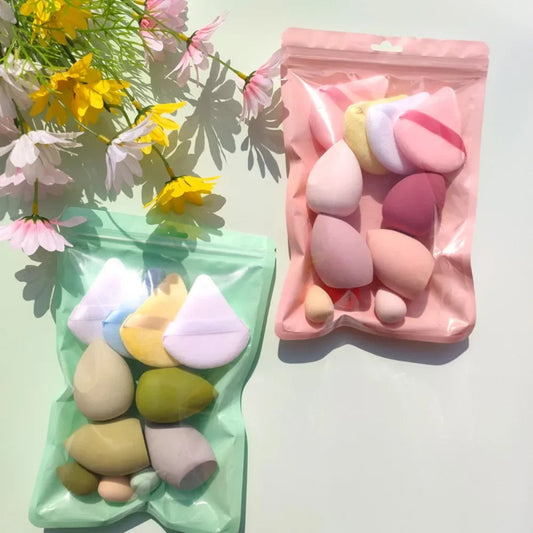 11/12Pcs Cosmetic Puff Makeup Sponge Blender Beauty Egg Foundation Sponges Powder Puff Women Make Up Accessories Beauty Tools Good Vibrations