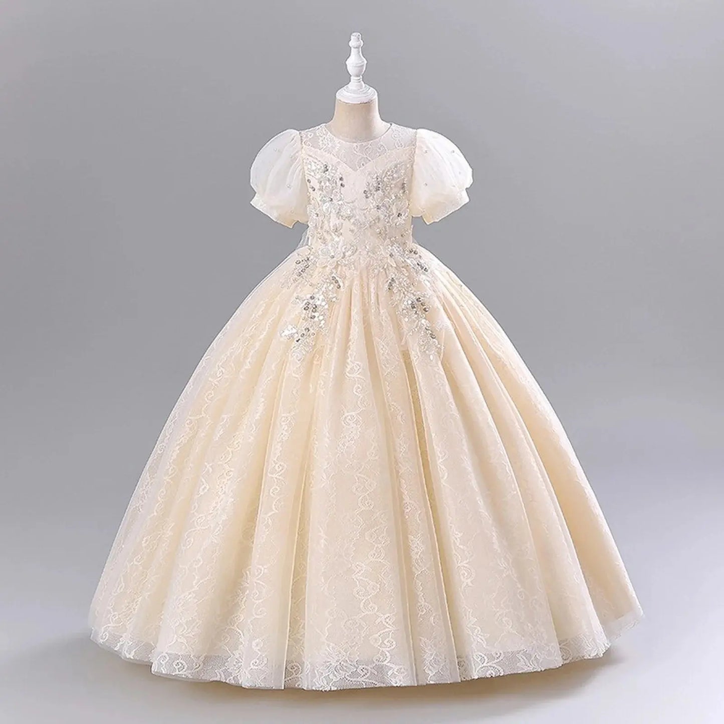 Girls Elegant Dresses Luxury Girl Dress Embroidery Flower White Dress For Girl Good Vibrations