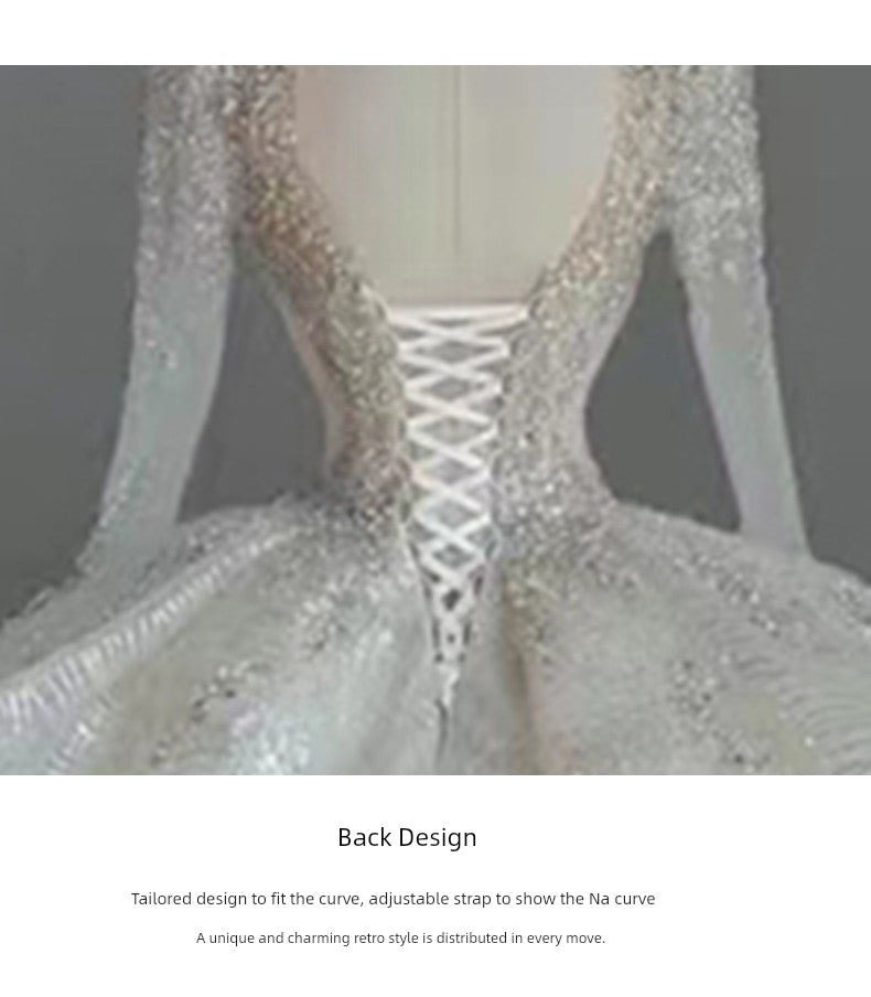 Short Long-Sleeved Socialite Wedding Dress