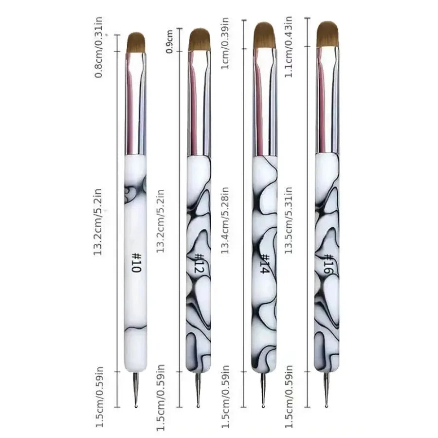 Dual-Ended Nail Art Brushes And Dotting Pens Set, Professional Manicure Detailing Tools, French Nail Art Pen Kit Good Vibrations