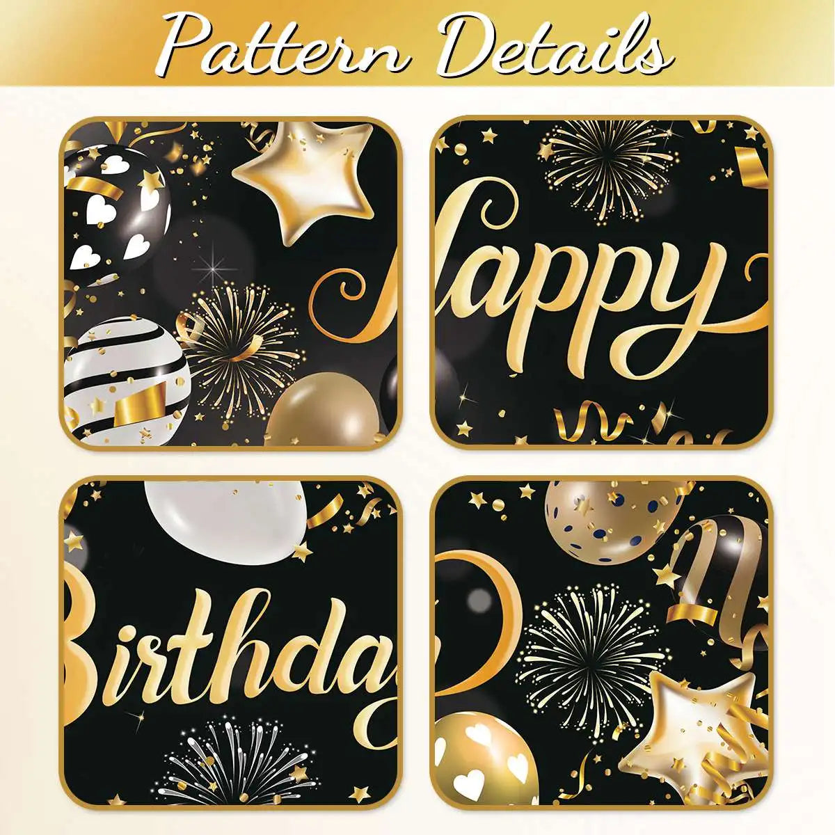 Happy Birthday Banner Birthday Party Decoration Kids Boys Girl Baby Shower Decoration Bunting Garland Banners Flags Anniversary Good Vibrations