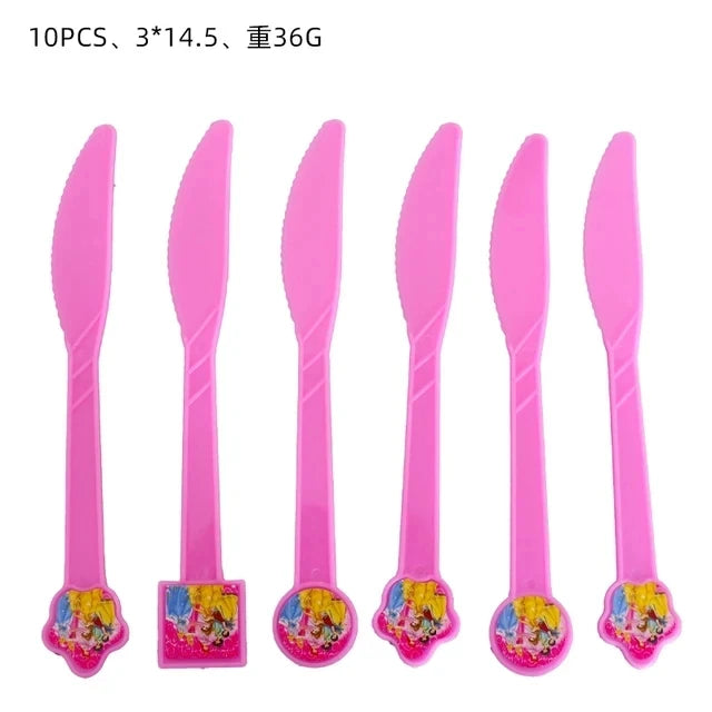 Princess Party Favor Girls' Happy Birthday Banner Princess Pinata Fillers Mask Stickers Disposable Tableware Set Decorations Good Vibrations