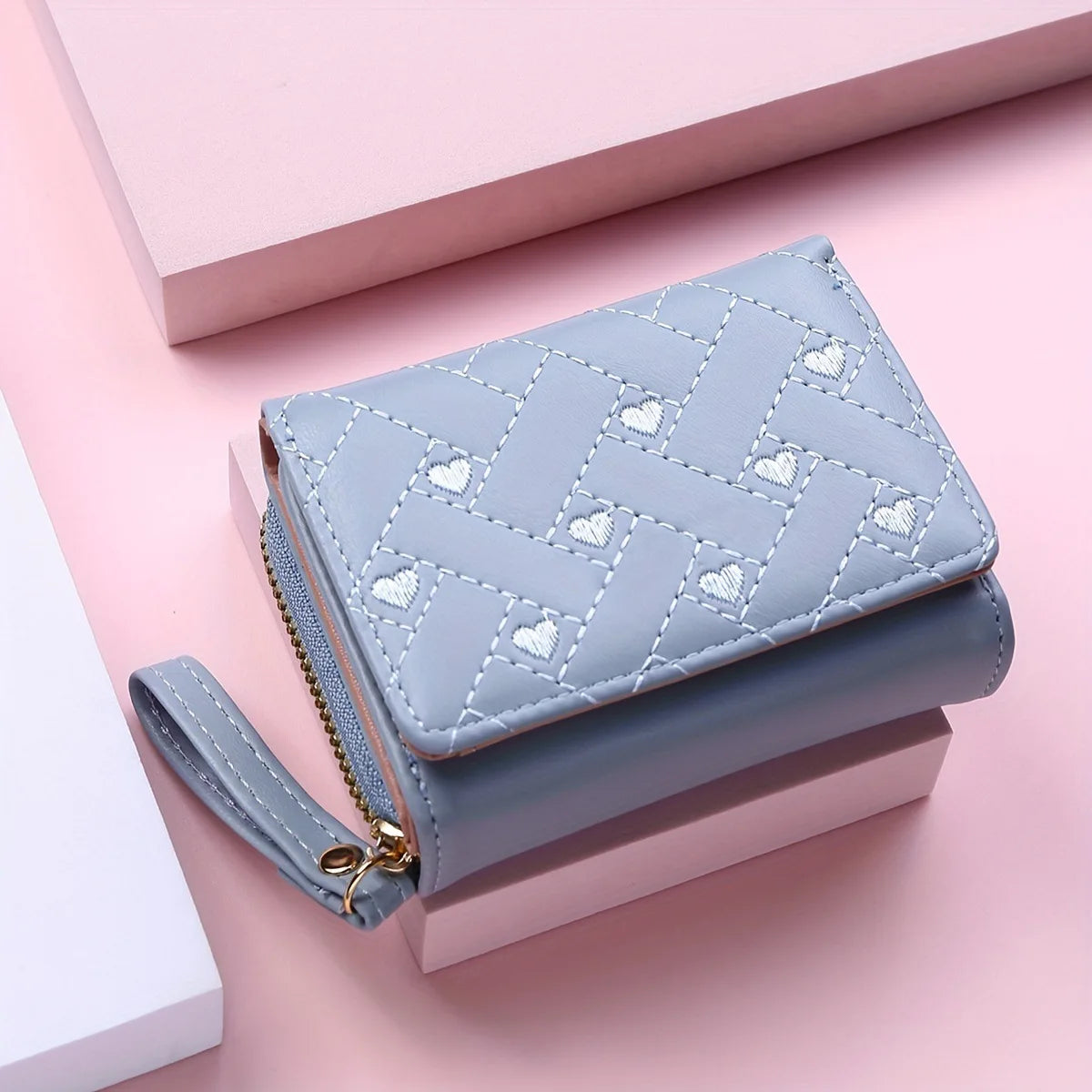 Women's Wallet Made of PU Skin Purse for Female Coin Purse Short Male Card Holder Wallets Zipper Around Money Coin Purse Good Vibrations