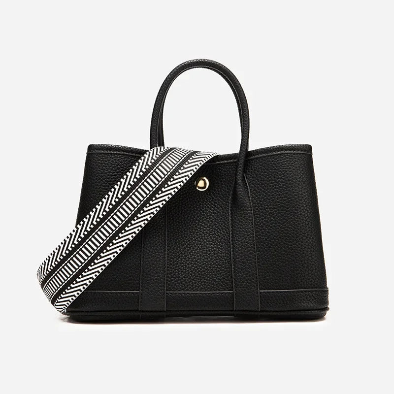 Elegant Ladies Leather Tote Bag Luxury Brand Women's Crossbody Shoulder Bag Fashionable Designer Inspired Handbags Good Vibrations