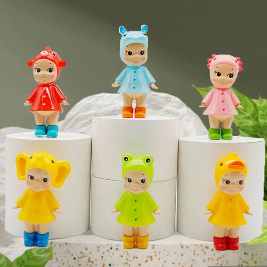 I Love Rainy Day Series Kawaii Vinyl Mini Figure Mystery Blind Box Desktop Decor for Girls Kids Birthday Gift Good Vibrations