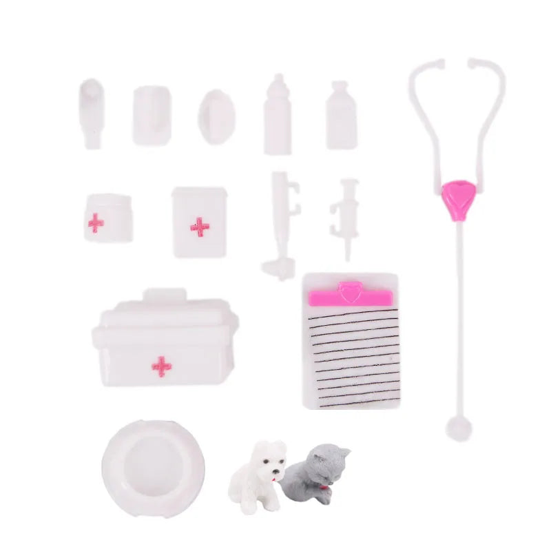 Doctor Nurse Clothing Set And Doll Accessories For 30 CM babi Doll,Toys For Girls,Birthday Gift,Christmas Present Good Vibrations