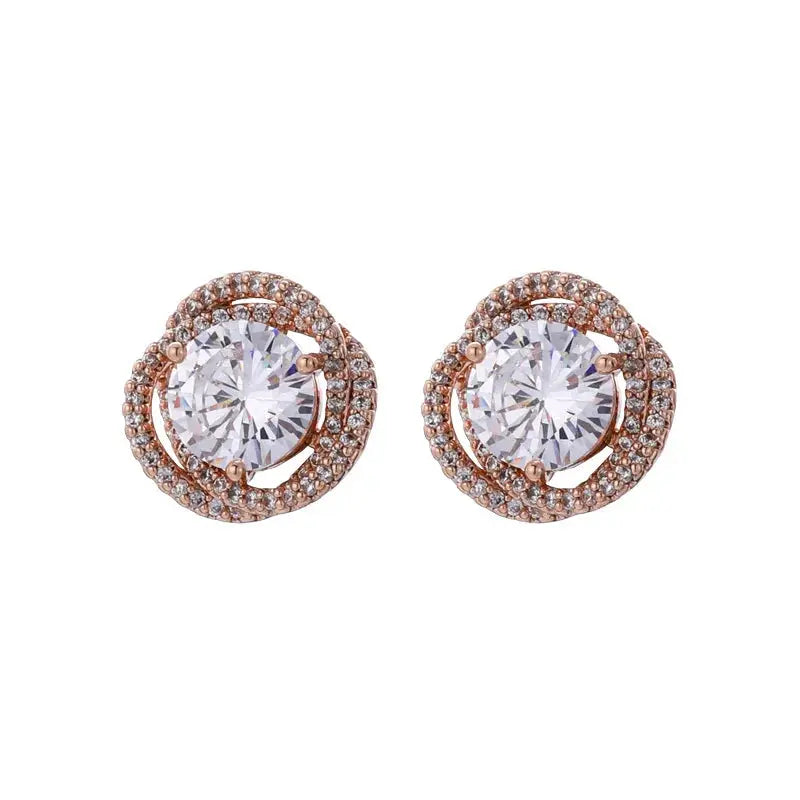 Chic Asymmetrical Earrings for Women - Shiny Cubic Zirconia Studs, Delicate Fashion Ear Jewelry, Simple Yet Glamorous Gift Idea Good Vibrations