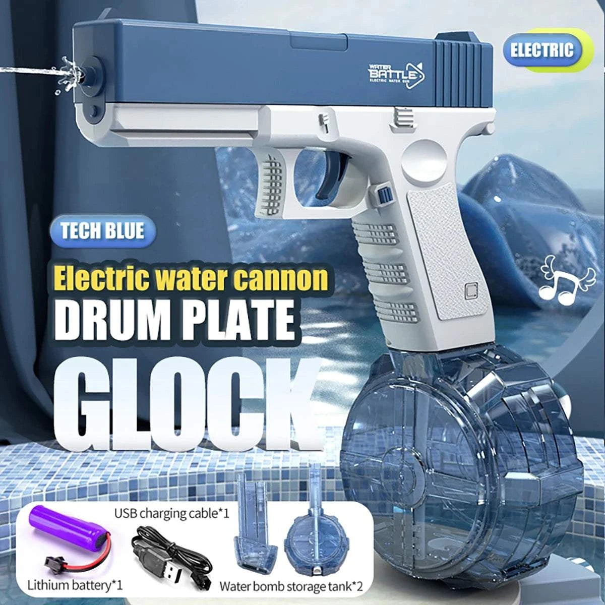 Electric Water Gun Rechargeable Automatic & Manual Spray Gun Capacity Range Up to 32 FT Range for Adults & Kids Good Vibrations