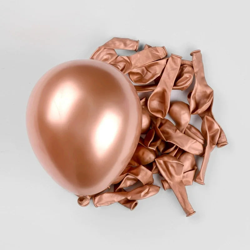20/40pcs Metallic Balloon Gold Pink Blue Helium Ball Wedding Adult Birthday Party Decoration Chrome Latex Baby Shower Globos Good Vibrations