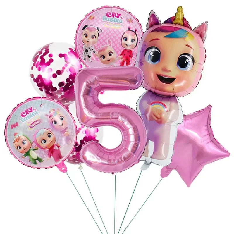 Cry Babiesed Birthday Party Decorations Tableware Set Paper Plates Balloon Banner Tablecloth Backdrop Baby Shower Party Supplies Good Vibrations